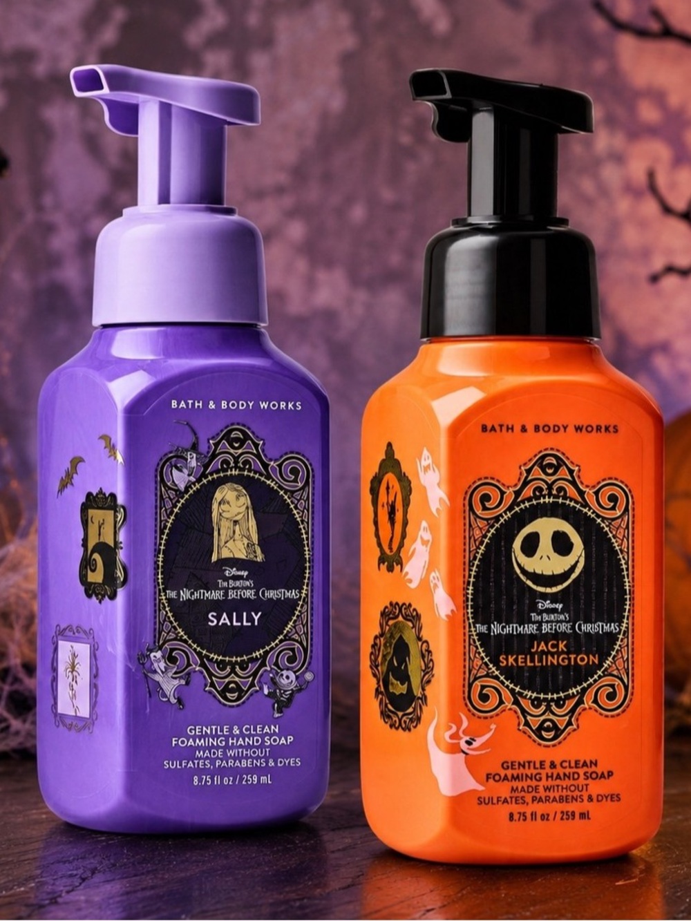 Bath & Body Works Disney Nightmare Before Christmas Jack Sally Foaming Hand Soap
